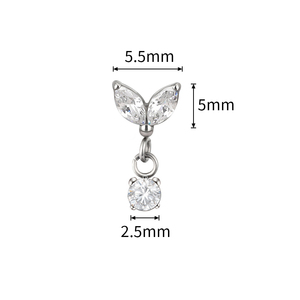 Novedad de Fábrica al por Mayor: Joyería de Titanio para Piercings Corporales, Pendiente Labret de Rosca Interna 16G, Anillo para Oreja, Pendiente Helix - Product Image 6