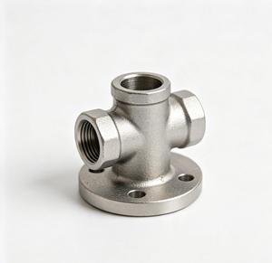 ข้อต่อท่อสแตนเลสแบบ CNC พร้อมฐานหน้าแปลน บริการหล่อแบบกำหนดเอง - Product Image 1