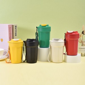 แก้วกาแฟแบบพกพา ทนทาน ขายส่ง แก้วกาแฟสแตนเลสสองชั้น เก็บอุณหภูมิ - Product Image 3