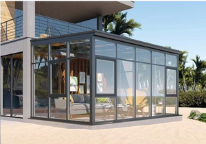 กระจกนิรภัยสองชั้นแบบร่วมสมัยออกแบบได้ตามต้องการหลังคาห้องอาบแดดโครงอลูมิเนียมเรือนกระจกสำหรับใช้ในวิลล่าและโรงแรม - Product Image 6