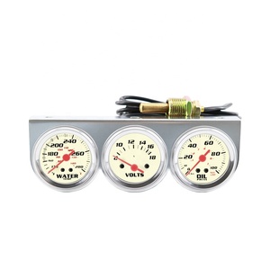 Wenle 2''52MM fabrika doğrudan satış evrensel mekanik üçlü ölçer kiti su sıcaklığı yağ basınç gerilim göstergeleri araç seti üçlü 3 - Product Image 3