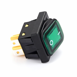 Interrupteur à bascule électrique étanche IP65 à 4 broches avec bouton vert 16A et voyant lumineux, interrupteurs à bascule électriques avec LED - Product Image 2