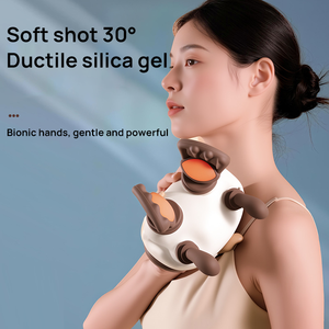 Alat Pijat Leher & Bahu Mini Logo Kustom Sentuhan Nyata Pemanas 3D Pijatan Kontrol Waktu Pereda Nyeri Tangan Relaksasi Hadiah Sempurna - Product Image 4