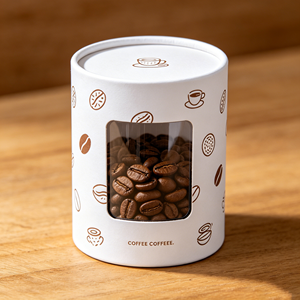 Wholesale Round Paper Tube <b>Box</b> Transparent Window Sealed Cylinder <b>Cardboard</b> <b>Box</b> For Coffee Bean Fresh <b>Storage</b> - Product Image 5