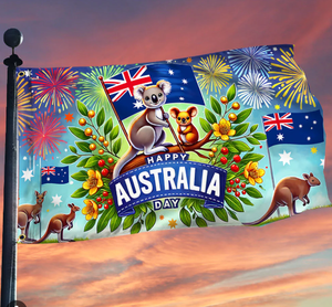 Bendera Poliester Hari Kemerdekaan <span class=keywords><strong>Australia</strong></span> 2026 Grosir dengan Lubang Kancing Kuningan, Dekorasi Teras Halaman, Latar Belakang, Bendera Kustom - Product Image 6