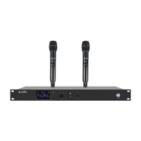 Système de microphone sans fil portable professionnel UHF à double diversité 2-4 canaux HUAIN, fréquence 610-695 MHz pour