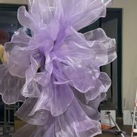 Fleurs artificielles haut de gamme faites à la main pour décoration de mariage, grandes fleurs géantes en mousse, tissu, soie, organza et papier avec support