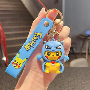 Porte-clés Pikachu travesti, ornements Pokémon, pendentif <span class=keywords><strong>de</strong></span> sac en forme <span class=keywords><strong>de</strong></span> poupée mignonne <span class=keywords><strong>de</strong></span> dessin animé, petit cadeau, vente en gros - Product Image 6