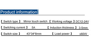 Dẫn gương chuyển đổi DC12V 24V 36W thông minh thay đổi độ sáng cảm biến cảm ứng chuyển đổi một màu 3 màu phòng tắm cảm ứng duy nhất kiểm soát chuyển đổi - Product Image 2
