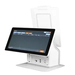 Machine intelligente de caisse enregistreuse à double écran, écran tactile, Point de vente, système de Point de vente