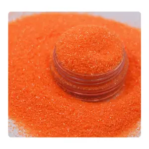 Fluorescent powder be used in all festivals and holidays occasion orange color glitter powder