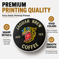 Étiquettes de café personnalisées, papier couché mat, autocollants en rouleau adhésifs pour les sacs de café, les tasses, les bocaux et les emballages de marque