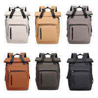 Mochila Fuliya Personalizada de Gran Capacidad para Viajes de Negocios, Informal, para Exteriores, con Cierre de Cremallera, Impermeable, Neutral, para Computadora Portátil