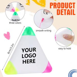 Marcadores Fluorescentes Triangulares con Logotipo Personalizado, Multicolor, para Oficina, Escuela, Regalo Promocional, Gran Venta - Product Image 3