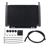 Kit de Enfriador de Transmisión de Aluminio Genérico con Soportes de Montaje Preperforados de 11/13/15/19/21/25 Filas, Sistema de Refrigeración del Motor, Radiador