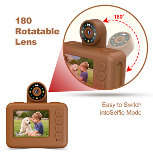 Appareil <span class=keywords><strong>photo</strong></span> numérique rose/bleu pour enfants, idéal pour les photos et vidéos autoportées, et pour regarder ou jouer au football et aux coupes du monde. - Product Image 4