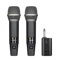 Microphone sans fil professionnel Aidi 2.4G à condensateur métallique avec connecteur 3,5 mm, portable pour KTV, scène, utilisation intérieure et extérieure