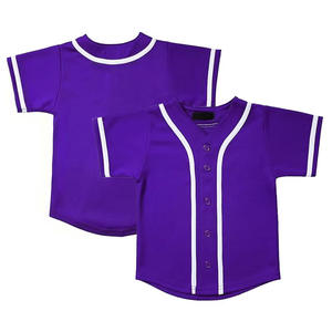 Camiseta de Béisbol con Botones y Cuello en V, Personalizada, Transpirable, que Absorbe la Humedad, para Adultos, con Diseño de Rayas - Product Image 3
