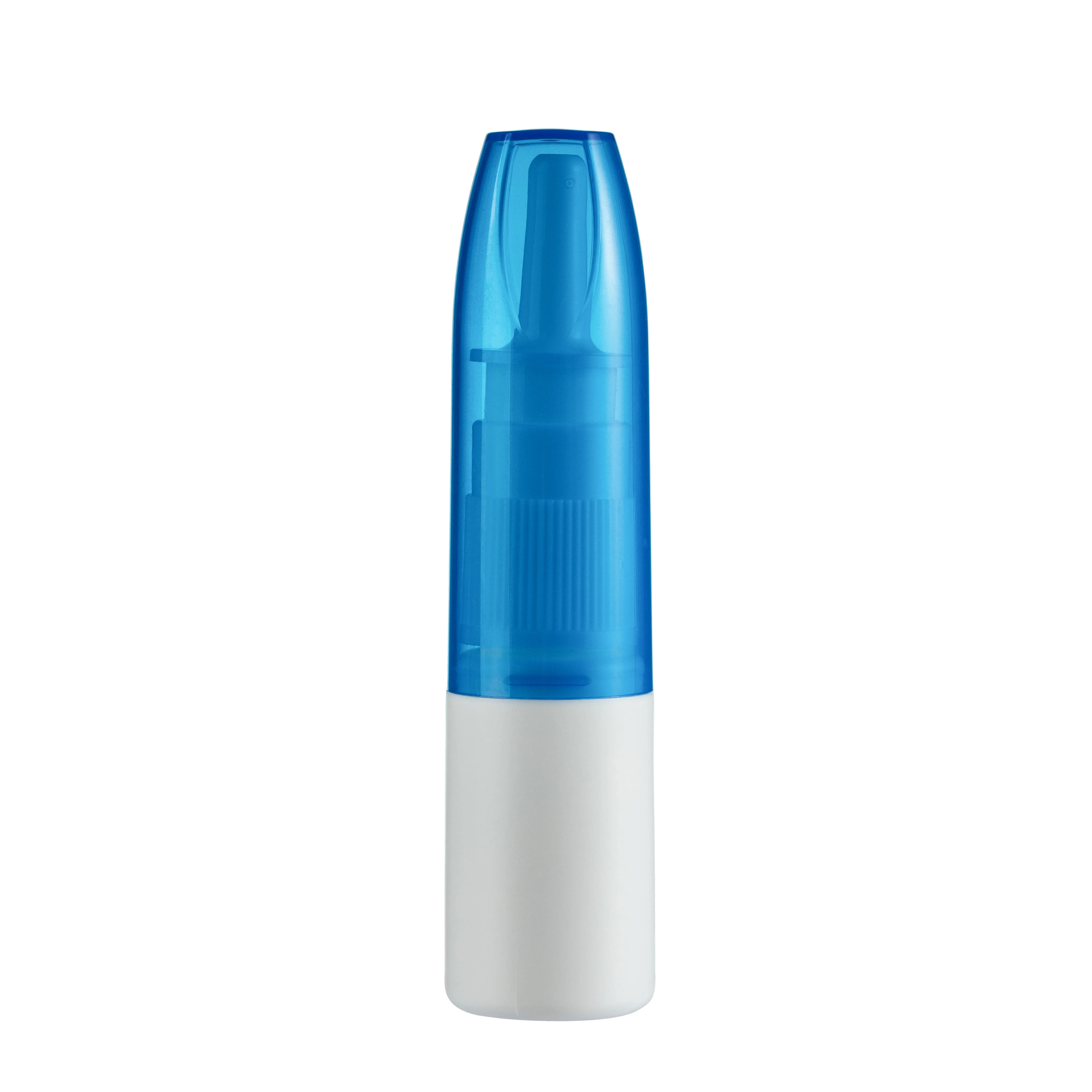 Mũi inhaler nhựa HDPE mũi miệng phun Chai Y tế với màu xanh phun Mũ 15ml
