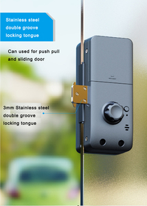 Tuya thông minh Keyless nhập Glass <span class=keywords><strong>Door</strong></span> khóa hợp kim nhôm BLE Wifi Bàn phím cảm ứng Bảng điều chỉnh vân tay Đầu đọc thẻ móc lỗ mộng ứng dụng - Product Image 5