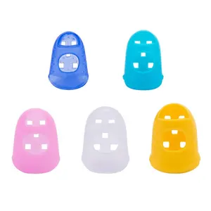 Custom Hittebestendige Siliconen <span class=keywords><strong>Rubber</strong></span> Vinger Tips Protector Cover Caps Babybedjes Voor Gitaar Spelen - Product Image 1
