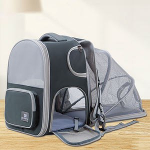กระเป๋าเดินทางแบบมีเต็นท์ขยายได้ออกแบบให้เป็นกระเป๋าเป้สะพายหลังสำหรับสัตว์เลี้ยงแมวสุนัขรถเข็นสำหรับสัตว์เลี้ยงหรูหราผ่านการรับรองจากสายการบิน - Product Image 2