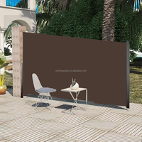 Auvent latéral rétractable de Patio en aluminium, pare-soleil pliable en aluminium Beige, diviseur de confidentialité, pare-soleil, écran coupe-vent