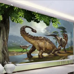 سعر المصنع الديناصورات العالم ثلاثية الأبعاد خلفية لغرفة الاطفال