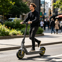 Trottinette électrique durable pour adultes avec moteur sans balais de 500 W, autonomie de 20 à 60 km et frein électronique pour la sécurité