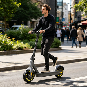 Trottinette électrique durable pour adultes avec moteur sans balais de 500 W, autonomie de 20 à 60 km et frein électronique pour la sécurité - Product Image 5