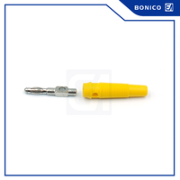 Fiche banane en laiton nickelé 4mm avec vis pour embouts