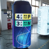Портативный полноцветный трехсторонний уличный рекламный LED-дисплей P2.5 с зеркальной поверхностью, складной, для использования внутри помещений