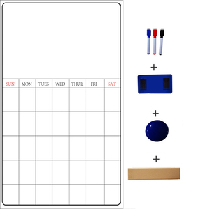 Pizarra Magnética Flexible y Plegable de Material PET para Refrigerador, Calendario Magnético Personalizado Mensual y Semanal, Pizarra Blanca - Product Image 2