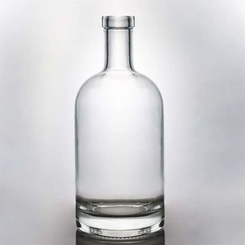 500ml 700ml 750ml Wholesale Glass Liquor Bottles Absolute Vodka Rum Gin Tequila Bottle With Cork