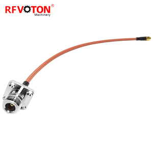 Manufacturer SMA Male Plug <strong>to</strong> N Female Jack Panel Flange Chassis Mount 4 Holes RG400 Jumper Cable Assembly 30cm - Product Image 3