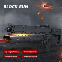 14014 Pistola de Bloques Lanza Granadas para Adultos Ensamblaje de Alta Dificultad Arma de Fuego Equipo para Juego de Disparos Modelos de Armas de Fuego