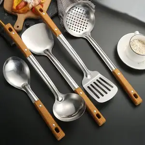 Set di utensili da cucina in acciaio inossidabile ustensiles de cuisine en gros accessori per la casa set da cucina utensili per cucinare