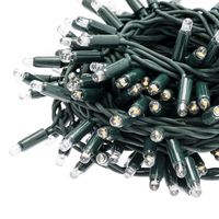 Guirlandes lumineuses LED blanc chaud IP65, câble PVC, pour extérieur, décorations de fêtes, éclairage décoratif pour Noël