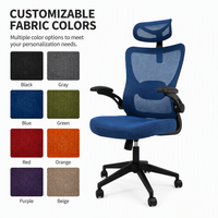 Chaise de bureau ergonomique pivotante à dossier haut avec structure métallique, fabrication chinoise, pour utilisateurs d'ordinateurs