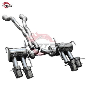 Sistema de Escape Electrónico Vortex de Acero Inoxidable con Válvula Dorada para Ferrari F12 con Sistema de Escape Catback con Válvula - Product Image 1