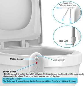 Lampu Toilet LED 16 Warna, Deteksi Gerakan USB Dapat Diisi Ulang - Product Image 4