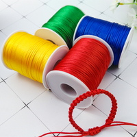 Cordon en polyester épais de 1,5 mm, 100 mètres, cordon en nylon résistant, cordon pour bracelets, cordon pour nœuds chinois, cordon pour bijoux en soie