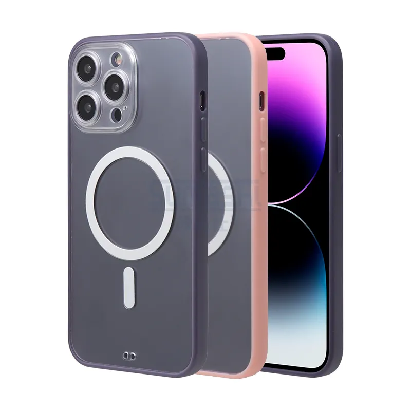 Luxury Camera Cover Waterproof Shockproof Colorful Tpu Matte Designer Magnetic Phone Case Wireless Charging Mobile Phone Case