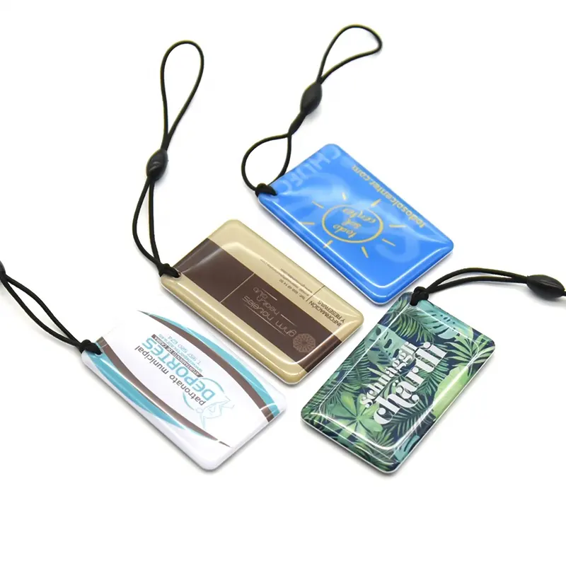 13.56 a basso prezzo MHz stampa con codice QR design personalizzato passivo epossidico RFID NFC portachiavi portachiavi