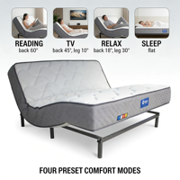 Matelas électrique intelligent avec contrôle par application, housse amovible durable, ultra confort, sommeil profond et paisible, alarme de réveil, chambre à coucher, maison