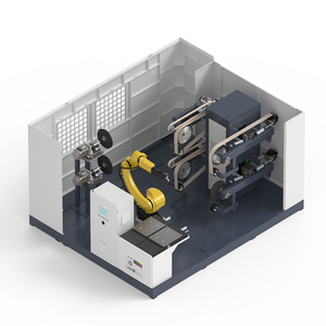 Machine de polissage et d'ébavurage automatique à moteur haute efficacité pour usine de traitement des métaux, système de finition robotisé modulaire de pointe - Product Image 1