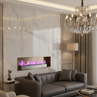 Cheminée électrique à vapeur d'eau 3D avec flamme réaliste LED, idéale pour la détente en jardin – Approvisionnement direct usine