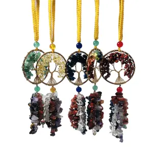 High Quality Creative Different Crystal Gravel Tree Of Life Red Jasper Dream Catcher For Decoration