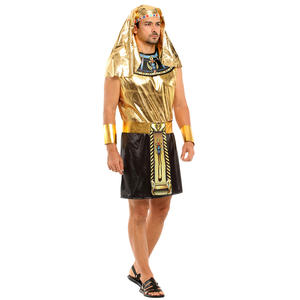 할로윈 파티 남자의 네이티브 사제 의상 PVC 후드 휴일 소스와 높은 국가 스타일 파라오 - Product Image 6