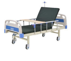 Greenlife-Lit d'hôpital confortable, <span class=keywords><strong>moins</strong></span> <span class=keywords><strong>cher</strong></span>, à 1 manivelle, pliable, en métal, avec matelas. - Product Image 1